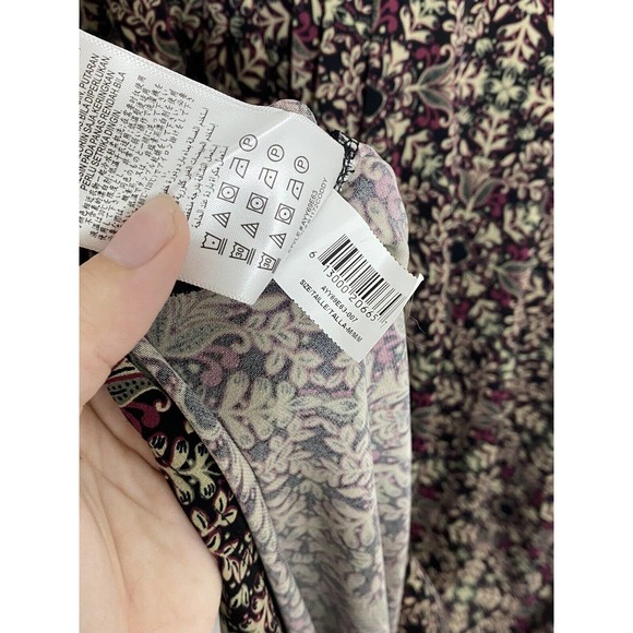 BCBGeneration Womens Black Sleeveless Knit Floral Casual Midi Dress Size M New - Picture 6 of 7